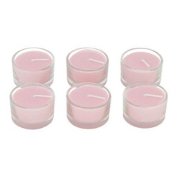 Living And Home 6 Pcs And Long-Lasting Fragrance Blossom Scented Natural Vegetable Wax Candles In Clear Glass Cups - thumbnail 6