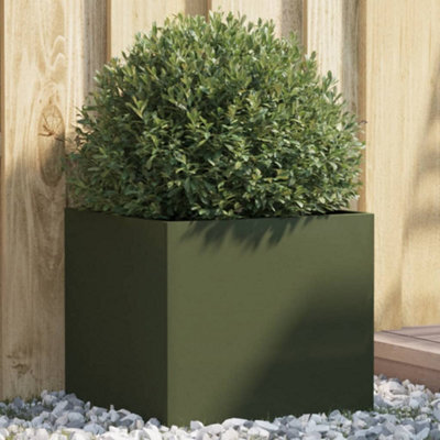 Walplus Planter Olive Green 42X40X39 Cm Steel - image 1