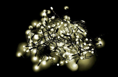 Shatchi 750 Leds Warm White Compact Lights Green Cable With 8 Effects Multifunction Auto Memory Indoor/outdoor Christmas Home Decorations - image 1