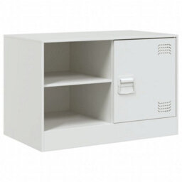 Berkfield Sturdy Tv Cabinet White 67X39X44 Cm Steel