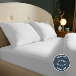 Silentnight Brushed Cotton Fitted Sheet - White - thumbnail 3