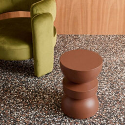 Sweeek - Side Table, End Table, Nightstand Metal Terracotta 32X32X43.5 Cm - Assa - thumbnail 6