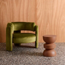 Sweeek - Side Table, End Table, Nightstand Metal Terracotta 32X32X43.5 Cm - Assa - thumbnail 7