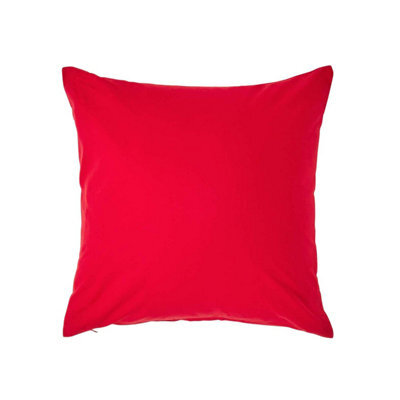 Homescapes Red Continental Egyptian Cotton Pillowcase 200 Tc, 40 X 40 Cm - image 1