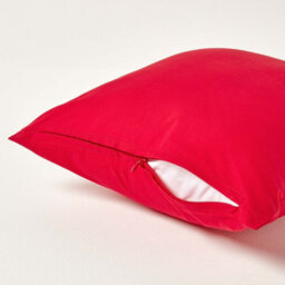 Homescapes Red Continental Egyptian Cotton Pillowcase 200 Tc, 40 X 40 Cm - thumbnail 3
