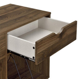 Novogratz Concord Turntable Stand With 2 Drawers Walnut Look - thumbnail 1