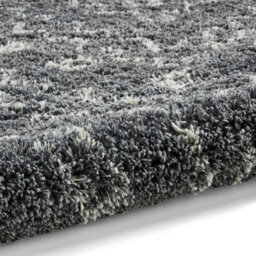 Grey Ivory Shaggy Kilim Modern Moroccan Geometric Rug For Dining Room-120Cm X 170Cm - thumbnail 6