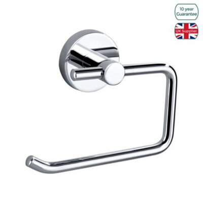 Nes Home Toilet Paper Roll Holder Brass Metal Round Bathroom Accessory Modern Wall Mount - image 1