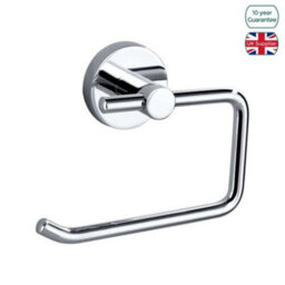 Nes Home Toilet Paper Roll Holder Brass Metal Round Bathroom Accessory Modern Wall Mount - thumbnail 1