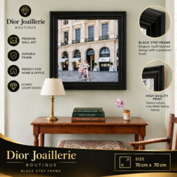 Home Luxe Interiors Dior Joaillerie Black Step Frame Luxury Wall Art 70X70Cm Home Decor - thumbnail 6