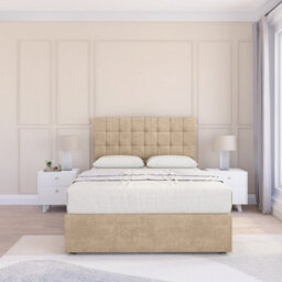 "Sloomy 2Ft6 Alabama Divan Bed Base Almond Coinston ,no Drawers & 26"" Struts Headboard - Small Single" - thumbnail 2