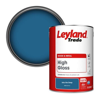 Leyland Trade Wood & Metal High Gloss Paint Into The Deep (Ppg1161-6) 5L - image 1