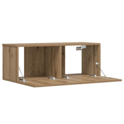 Berkfield Wall Mounted Tv Cabinet Artisan Oak 80X30X30 Cm Engineered Wood - thumbnail 4