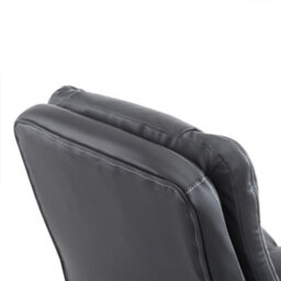 Homcom Swivel Executive Office Chair Mid Back Pu Leather Chair W/ Arm, Black - thumbnail 9