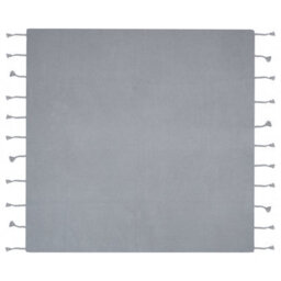 Beliani Blanket Nazilli Cotton 125 X 150 Cm Light Grey - thumbnail 4