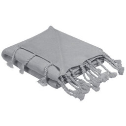 Beliani Blanket Nazilli Cotton 125 X 150 Cm Light Grey - thumbnail 5