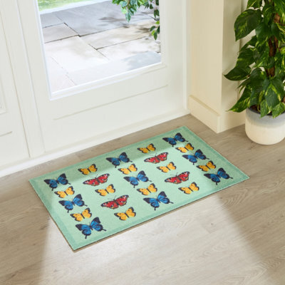 Artsy Doormats Butterfly Pattern Indoor Washable Doormat 80X50Cm - image 1
