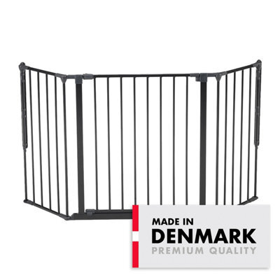 Babydan Olaf Wide Safety Gate 90 - 146Cm Room Divider, Fire Guard & Playpen Black - image 1