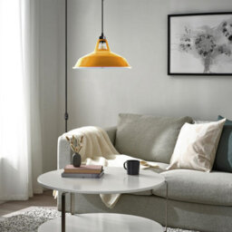 Ledsone Industrial Vintage E27 Adjustable Pendant Lamp With Yellow Barn Slotted Shade For Kitchen Restaurant Bar Or Balcony - thumbnail 3