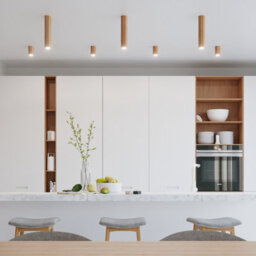 Luminosa Lighting Luminosa Zeke Oak Octagon Ceiling Spotlight Bar Wood, 6X Gu10 - thumbnail 8