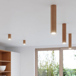 Luminosa Lighting Luminosa Zeke Oak Octagon Ceiling Spotlight Bar Wood, 6X Gu10 - thumbnail 9