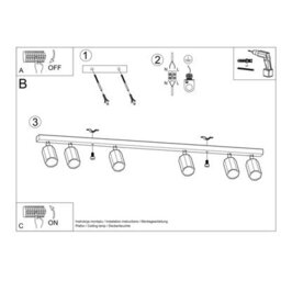 Luminosa Lighting Luminosa Zeke Oak Octagon Ceiling Spotlight Bar Wood, 6X Gu10 - thumbnail 5