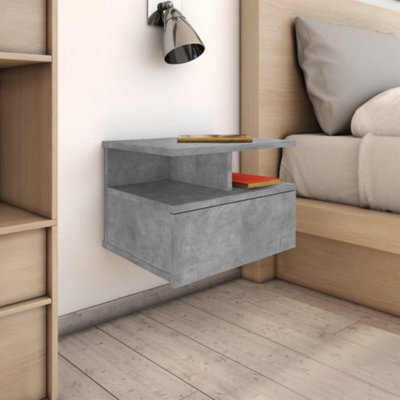 Berkfield Floating Nightstand Concrete Grey 40X31X27Cm Engineered Wood - image 1