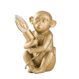 Valuelights Sitting Monkey Gold Table Lamp - thumbnail 1