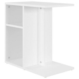 Berkfield Modern Side Table White 50X30X50 Cm Engineered Wood - thumbnail 1