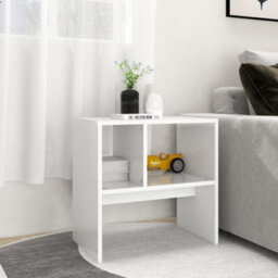 Berkfield Modern Side Table White 50X30X50 Cm Engineered Wood - thumbnail 4