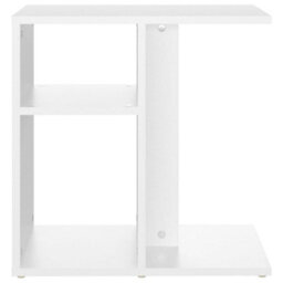 Berkfield Modern Side Table White 50X30X50 Cm Engineered Wood - thumbnail 5