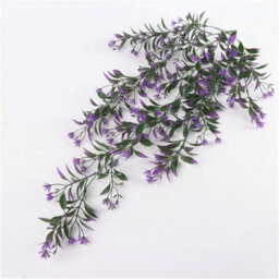 Artificial Flower Hanging Plants, 78Cm, 5 Forks, Fake Vine, Willow, Rattan, Flowers, For Home (Purple) - thumbnail 1