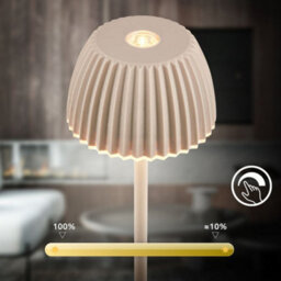 Briloner Beige Rechargeable Battery Led Table Lamp 15Cm - thumbnail 7