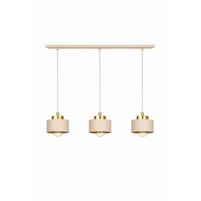 Luminosa Lighting Luminosa Simply Bar Pendant Ceiling Light Beige, Gold 3X E27 - image 1