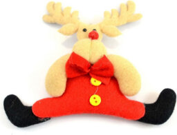 Shatchi 3 Handmade Novelty Christmas Tree Hanging Xmas Home Decor Stocking Fillers Santa Snowman Reindeer Teddy - thumbnail 3