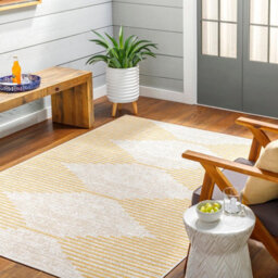 Livabliss Eagean-Global Yellow Ivory Off-White In- & Outdoor Rug 160 X 230 Cm Easy Care, Non Shedding - thumbnail 2