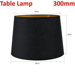22Cm Black Inner Gold Fabric Lampshade With A60 Led Bulb Modern Light Shade For Ceiling Pendant Table Lamps