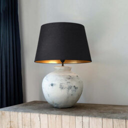22Cm Black Inner Gold Fabric Lampshade With A60 Led Bulb Modern Light Shade For Ceiling Pendant Table Lamps - thumbnail 6