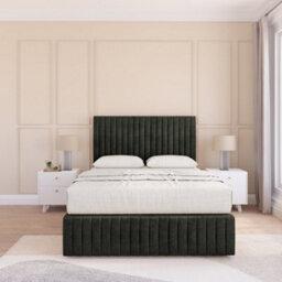 "Sloomy 2Ft6 Madison Divan Bed Base Graphite Dumfries 2 Drawers, 12"" Footboard & 54"" Floor Standing Headboard - Small Single" - thumbnail 2