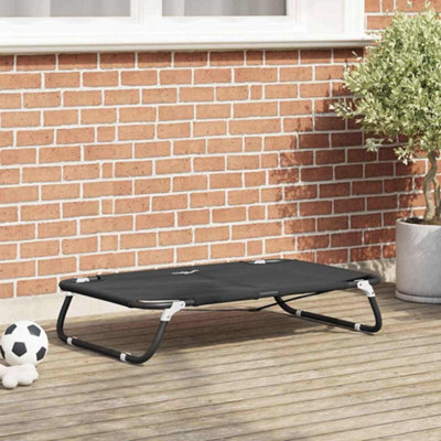 Vidaxl Dog Bed 90 X 55 X 18 Cm Steel Black - image 1