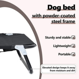 Vidaxl Dog Bed 90 X 55 X 18 Cm Steel Black - thumbnail 8