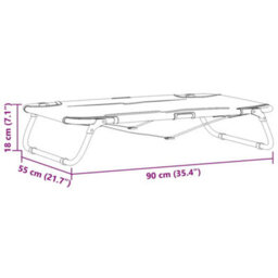Vidaxl Dog Bed 90 X 55 X 18 Cm Steel Black - thumbnail 3