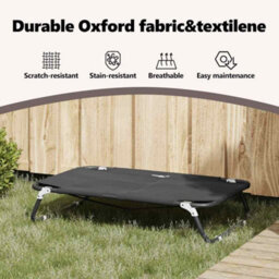Vidaxl Dog Bed 90 X 55 X 18 Cm Steel Black - thumbnail 7