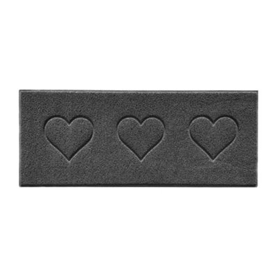 Nicoman Pvc Heart Embossed Spaghetti Coil Hallway Kitchen Entrance Runner Rug 150Cm X 60Cm - Dark Grey - image 1