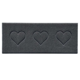 Nicoman Pvc Heart Embossed Spaghetti Coil Hallway Kitchen Entrance Runner Rug 150Cm X 60Cm - Dark Grey - thumbnail 2