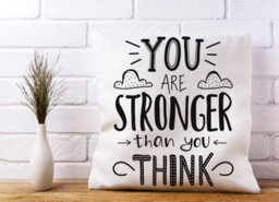 Warren Reed Designer You Are Stronger Than You Think Cushions 45Cm X 45Cm - thumbnail 2