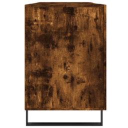 Berkfield Desk Smoked Oak 140X50X75 Cm Engineered Wood - thumbnail 7
