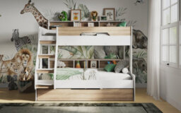 Flair Interstellar Triple Bunk Bed With Trundle Oak - thumbnail 4