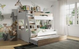 Flair Interstellar Triple Bunk Bed With Trundle Oak - thumbnail 6