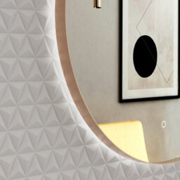 Royal Bathrooms Luton 600 X 600mm Brushed Bronze Round Backlit Led Illuminated Bathroom Mirror Framed With Touch Sensor - thumbnail 5